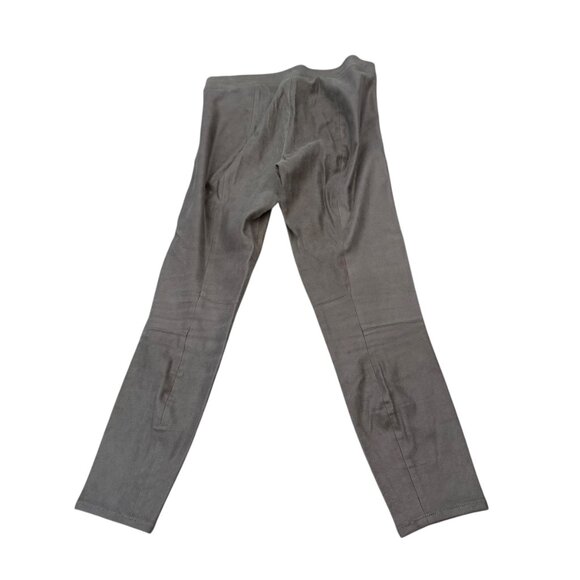 Vince Lamb Leather Suede Gold Shimmery Leggings Pants ankle crop 26" M stretch - Picture 3 of 12